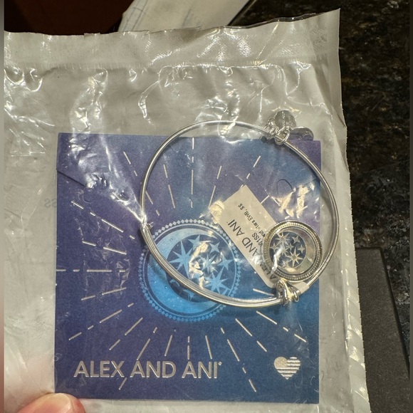 Alex and Ani art infusion moon and stars silver bracelet - Picture 2 of 3